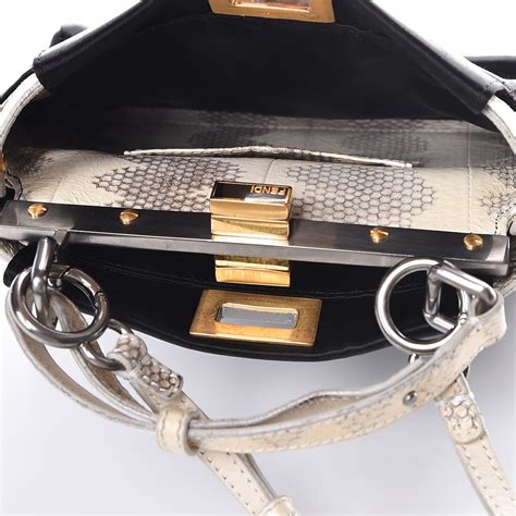 fendi selleria peekaboo fashionphile|fendi peekaboo snakeskin.